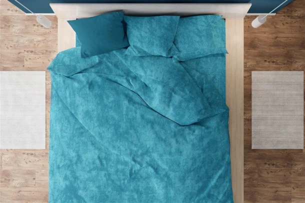 Πάπλωμα Βαμβακερό Υπέρδιπλο 220x240εκ. Premium Shadow 620 Turquoise DimCol