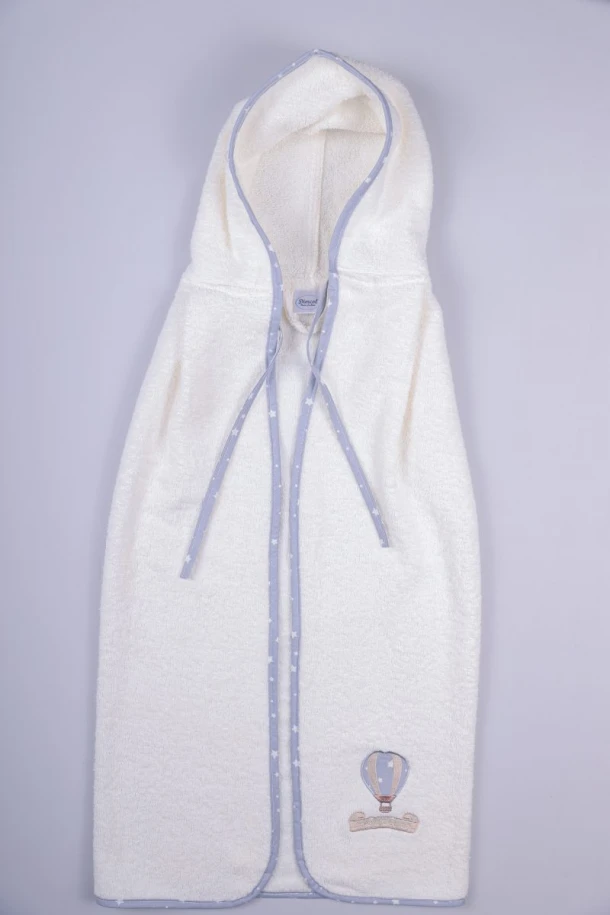 Κάπα Με Κέντημα Bebe 75x85εκ. Αερόστατο 01 Ecru-Grey Dimcol