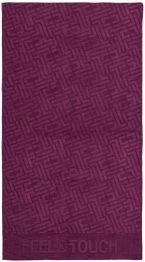 Πετσέτα Θαλάσσης Polyester-Poliammide 90x170εκ. Feel & Touch Icon Aubergine
