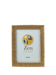 Κορνίζα Polyester Χρυσή Με Κυκλάκια 15x20εκ. Zen Collection 25.12.51490