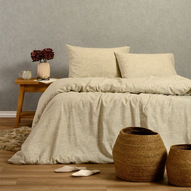 Σετ Σεντόνια Φανελένια Υπέρδιπλα 235x260εκ. Farrel Grey Winter Line Melinen 20005063