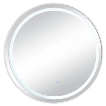 Καθρέπτης Τοίχου Μεταλλικός Με Led Λευκός 70εκ. iliadis 91470