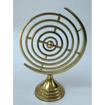 Διακοσμητική Επιτραπέζια Υδρόγειος Μεταλλική Χρυσή 33εκ. ESTHETI 819-00343