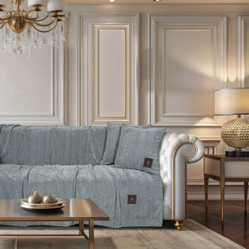 Ριχτάρι Chenille Διθέσιου 180x250εκ. Essential 3947 Grey Greenwich Polo Club