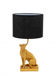 Φωτιστικό Επιτραπέζιο Polyester Μαύρο-Χρυσό 25x25x47εκ. Zen Collection 25.52.52342