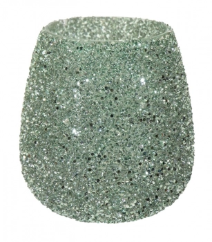 Κηροπήγιο Γυάλινο 9,5x9εκ. Strass Green Art Et Lumiere 30543