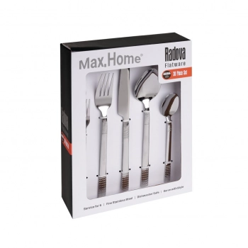 Μαχαιροπήρουνα Σετ 30τμχ Ανοξείδωτα 18/0 Padova 3028 Max Home HD30280030