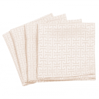 Σετ 4τμχ Πετσέτες Κουζίνας Polyester 40x40εκ. Essential 3009 Ivory Greenwich Polo Club