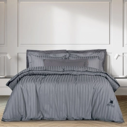 Σετ Σεντόνια Βαμβακοσατέν King 260x280εκ. Premium 2152 Ανθρακί Greenwich Polo Club