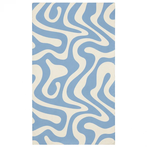 Πετσέτα Θαλάσσης Microfiber Με Τσαντάκι 90x180εκ. Ocean Waves Estia 01-44602