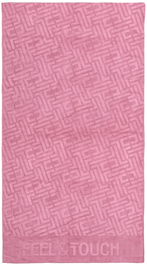 Πετσέτα Θαλάσσης Polyester-Poliammide 90x170εκ. Feel & Touch Icon Wild Rose