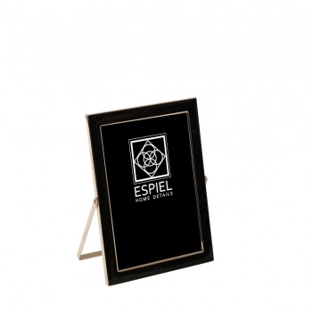 Κορνίζα Μεταλλική Μαύρη-Χρυσή ESPIEL 10x15εκ. FAM609