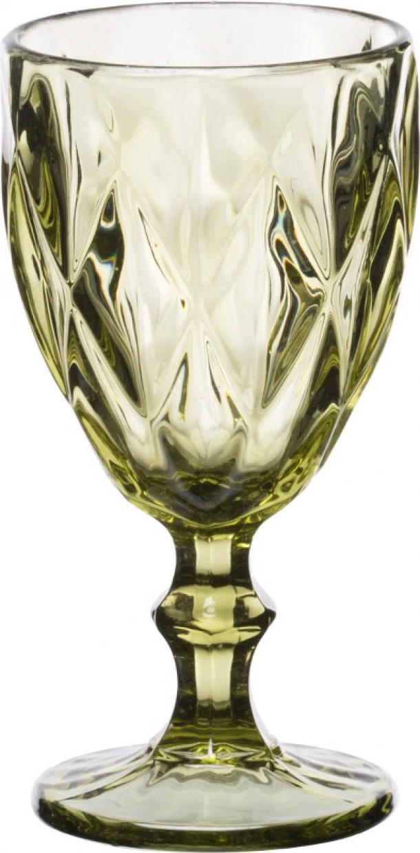 Σετ Ποτήρι Νερού 6τμχ Κολωνάτο Γυάλινο Kare Green 320ml CRYSPO TRIO 52.703.53