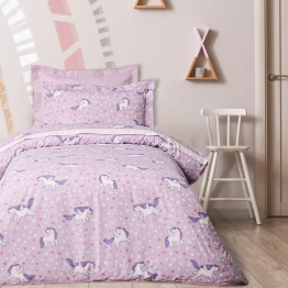 Πάπλωμα Polycotton Παιδικό Μονό 160x240εκ. Lilac 4988 Das Kids