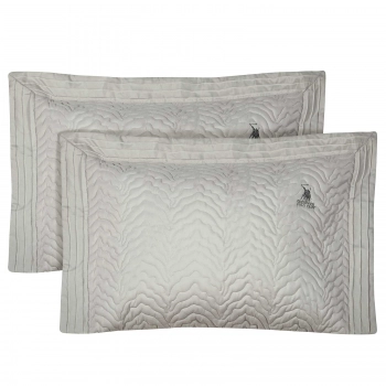 Ζεύγος Μαξιλαροθήκες Microfiber 50x70+8εκ. Classic 2353 Γκρι Greenwich Polo Club
