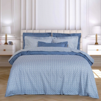 Σετ Παπλωματοθήκη Βαμβακερή Υπέρδιπλη 220x240εκ. Essential 2372 Royal Blue Greenwich Polo Club