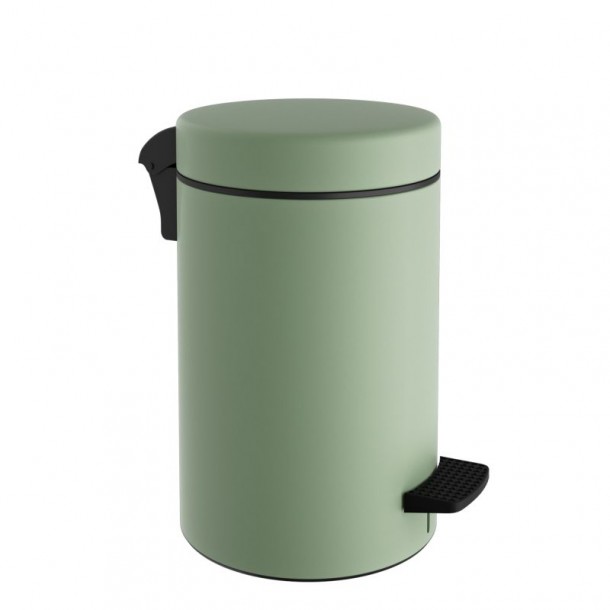 Καλάθι Απορριμμάτων 10lt-Φ20x37εκ. Soft Close Ανοξείδωτο Matte Mint Pam & Co 2037-903