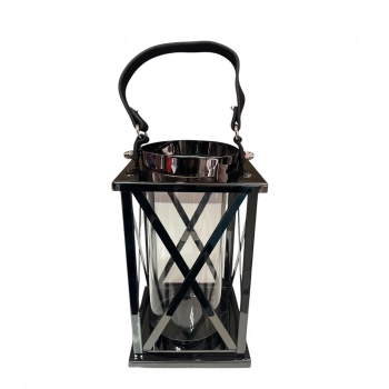 Φανάρι Μεταλλικό Ασημί ESPIEL 14x14x25,5εκ. DWAA1011