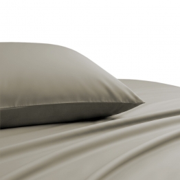 Ζεύγος Μαξιλαροθήκες Βαμβακοσατέν 53x72εκ. Olive-Grey Lavish Satin Line Melinen 20005618