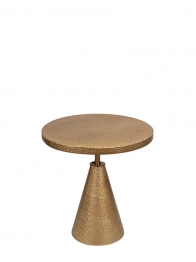 Τραπέζι Βοηθητικό Μεταλλικό Σφυρίλατο Χρυσό 50x50x52εκ. Zen Collection 25.55.52280