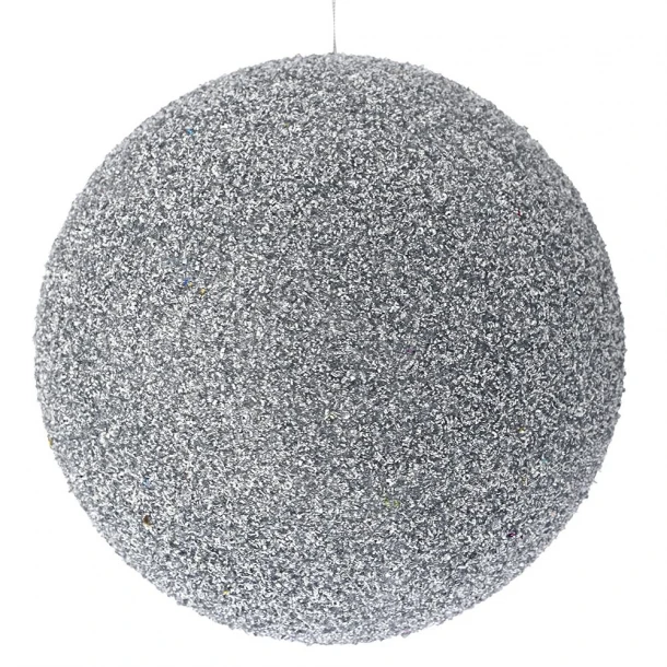 Χριστουγεννιάτικη Μπάλα Polyfoam Glitter Ασημί 25εκ. iliadis 83554
