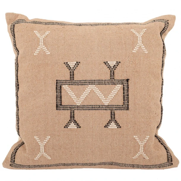 Διακοσμητικό Μαξιλάρι Υφασμάτινο Καφέ Με Σχέδια 45x45εκ. iliadis 88890