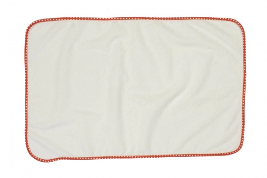 Σελτεδάκι Αδιάβροχο Βαμβακερό Λευκό-Πορτοκαλί 50x80εκ. Πουά 134 DimCol