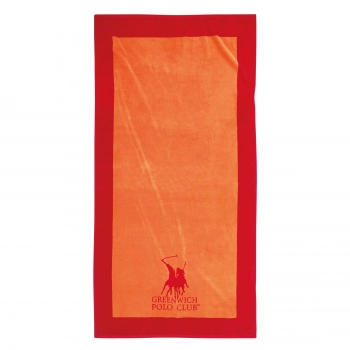 Πετσέτα Θαλάσσης Βαμβακερή 90x180εκ. Essential 3860 Κόκκινη-Κοραλί Greenwich Polo Club