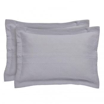 Ζεύγος Διακοσμητικές Μαξιλαροθήκες Microfiber 50x70+5εκ. Happy 9635 Grey Das Home