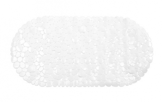 Ταπέτο Μπανιέρας Αντιολισθητικό Pvc 69x35εκ. Bliss White 2435843