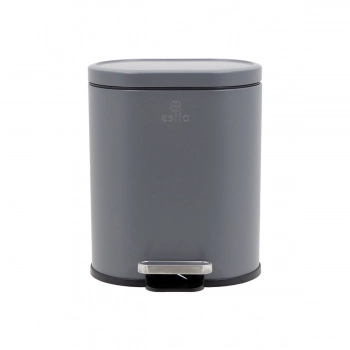 Καλάθι Απορριμάτων 6lt Μεταλλικό Soft Close Γκρι Ovoid Estia 24,4x21,5x2,4εκ. 02-21443