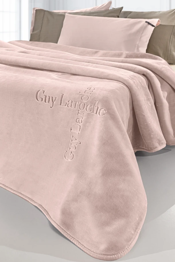 Κουβέρτα Soft Velvet Μονή 160x220εκ. Logo Pudra Guy Laroche