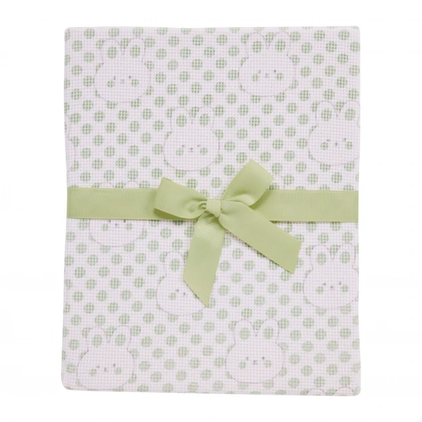 Κουβέρτα Βαμβακερή Κούνιας 75x100εκ. Relax 4962 Μέντα Das Baby