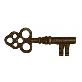 Κλειδί Διακοσμητικό Μαντεμένιο Καφέ 6,5x2x17εκ. ESTHETI 819-00737