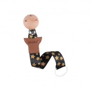 Κλιπ Πιπίλας Ανθρακί Αστέρια akuku A0585