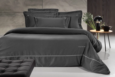 Σετ Παπλωματοθήκη Βαμβακοσατέν King 255x245εκ. Elite Anthracite-Silver Guy Laroche