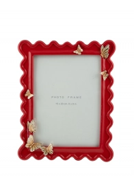 Κορνίζα Polyester Κόκκινη Με Χρυσές Πεταλούδες 15x20εκ. Zen Collection 25.50.52360