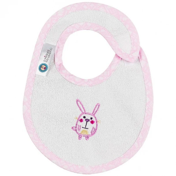 Σαλιάρα Polycotton Μεσαία Elephant Ροζ 19221