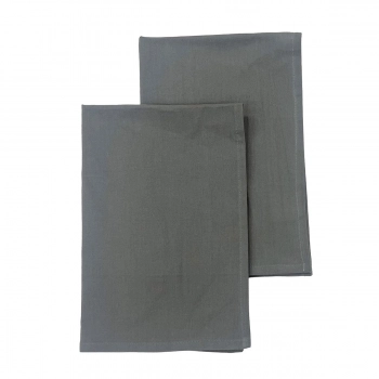 Σετ 2τμχ Πετσέτες Κουζίνας Βαμβακερές 45x65εκ. Zoe Olive-Grey Melinen 20005245