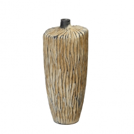 Βάζο Κεραμικό Μπεζ ESPIEL 14x14x31εκ. TAS244
