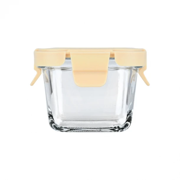 Φαγητοδοχείο Γυάλινο Click & Seal 160ml-18,9x14,5x6,7εκ. Με Πλαστικό Καπάκι Ivory Estia 01-29814