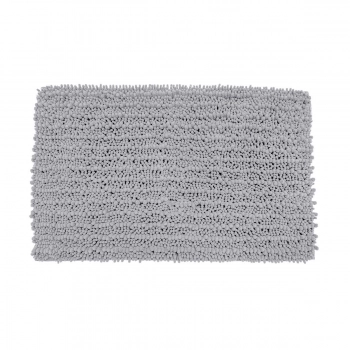 Ταπέτο Μπάνιου Polyester Shaggy Ανοιχτό Γκρι Estia 80x50x3εκ. 02-20743