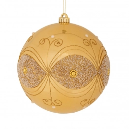 Χριστουγεννιάτικη Μπάλα Πλαστική Περλέ Χρυσή 15εκ. iliadis 90965