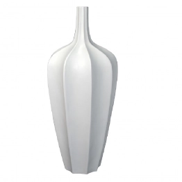 Επιδαπέδιο Βάζο Fiberclay Λευκό ESPIEL 38x124εκ. LOF106