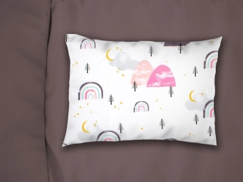 Μαξιλαροθήκη Bebe Βαμβακερή 35x45εκ. Rainbow 575 White-Pink DimCol