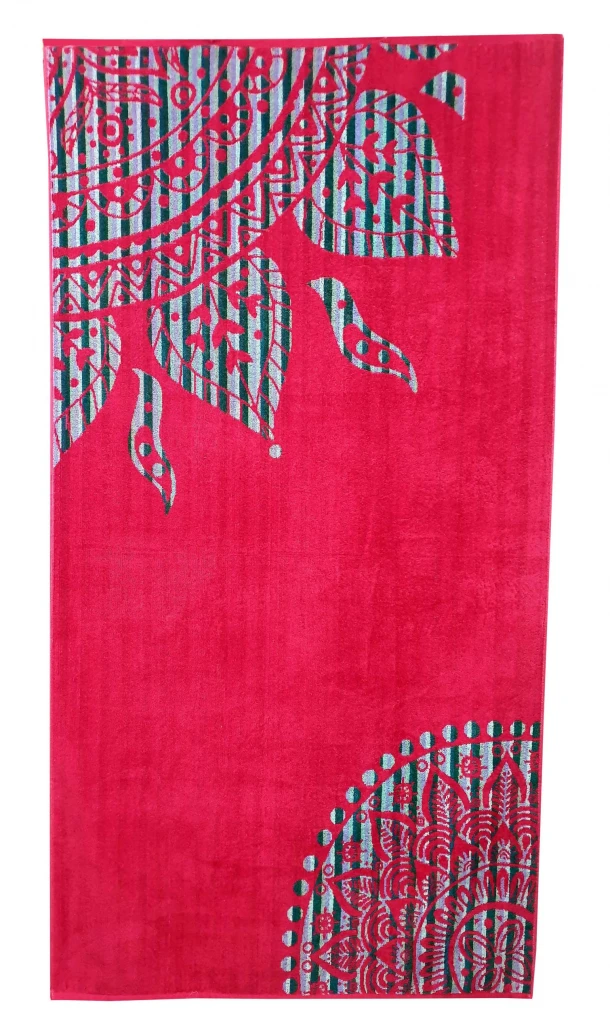 Πετσέτα Θαλάσσης Βαμβακερή Βελουτέ Ζακάρ 85x160εκ. Design 2 Komvos Home 7088885-23