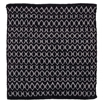 Ταπέτο Μπάνιου Αντιολισθητικό Polycotton 60x60εκ. Boho Black Sealskin 800102