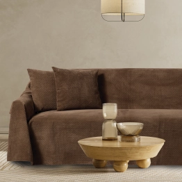 Ριχτάρι Polyester-Flannel Διθέσιος 180x250εκ. Brown 0309 Das Home