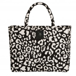 Τσάντα Θαλάσσης Polycotton 46x36εκ. Essential 4059 Μαύρη-Taupe Greenwich Polo Club