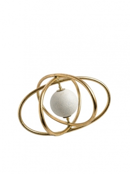 Διακοσμητικό Επιτραπέζιο Χρυσό-Λευκό 24x24x15εκ. Zen Collection 26.1.52203